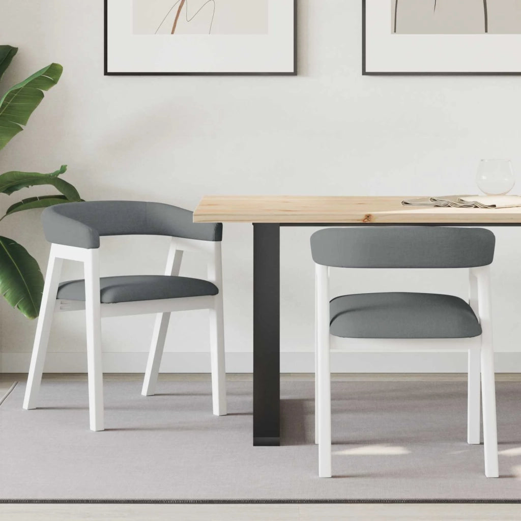 Sedie da pranzo 2 pcs Bianco 54 x 57 x 73 cm