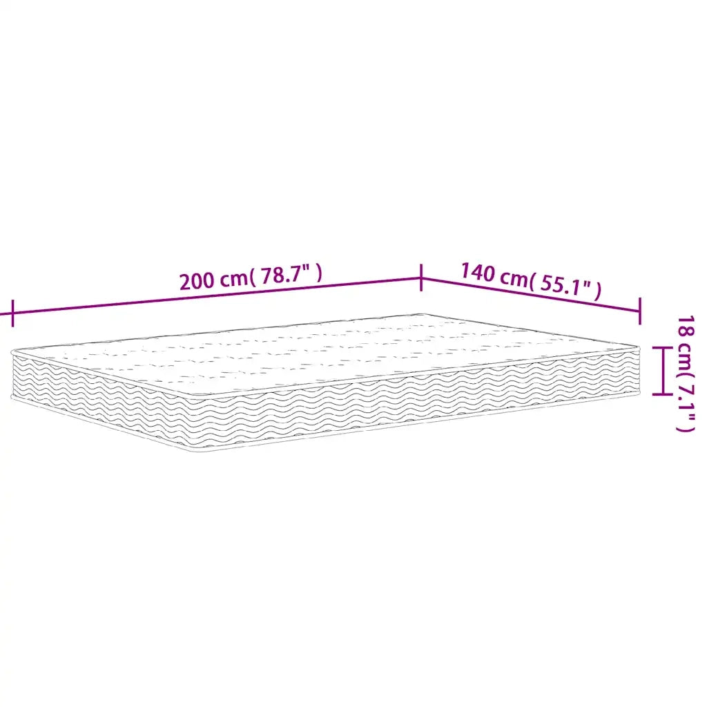 Materasso a Molle Bonnel Medio 140x200 cm 3206404