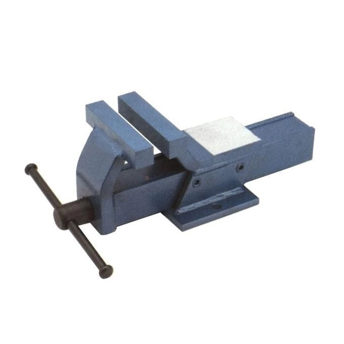 ARIEX 130 Morsa Acciaio Fissa con Base Fissa e Fissaggio Superiore Ganasce Fisse Incudinetto Superiore Viti Regolazione Guida colore Nero