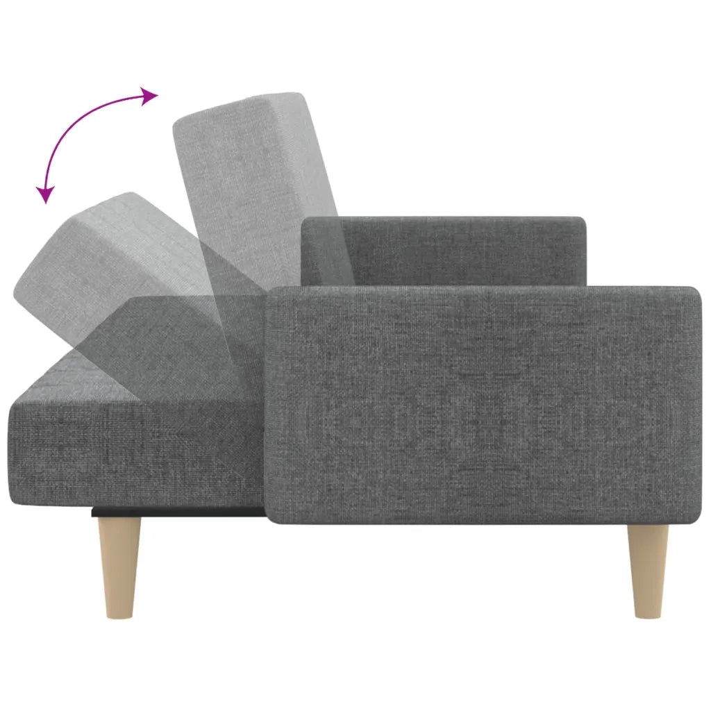 Divano Letto a 2 Posti-Sofa Letto 2 Posti-Daybed Grigio Chiaro in Tessuto 966990