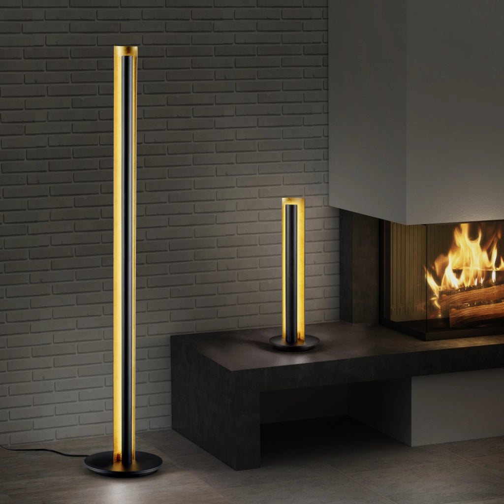 Lampada da terra LED Texel nera/oro 15W 1450lm Trio