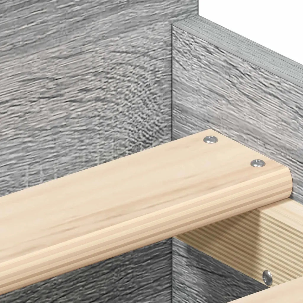 Giroletto con Testiera e Pediera Grigio Sonoma 75x190 cm