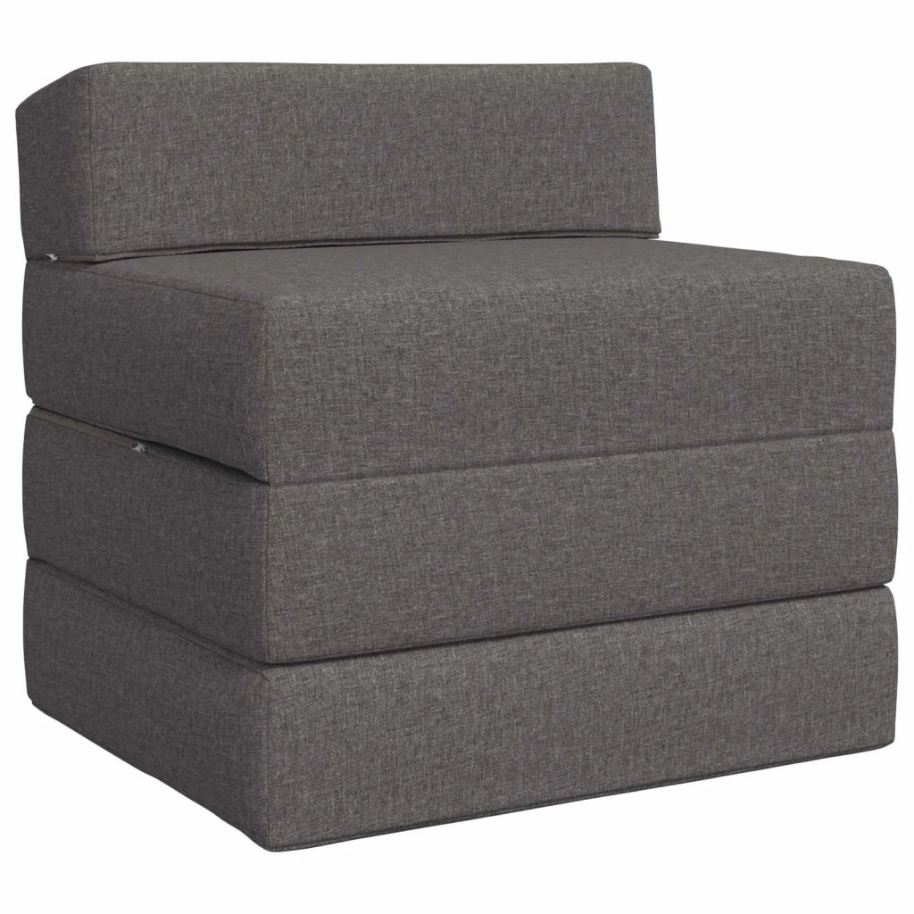 Divano Letto Pieghevole Grigio Chiaro 70 x 60 x 63 cm Tessuto