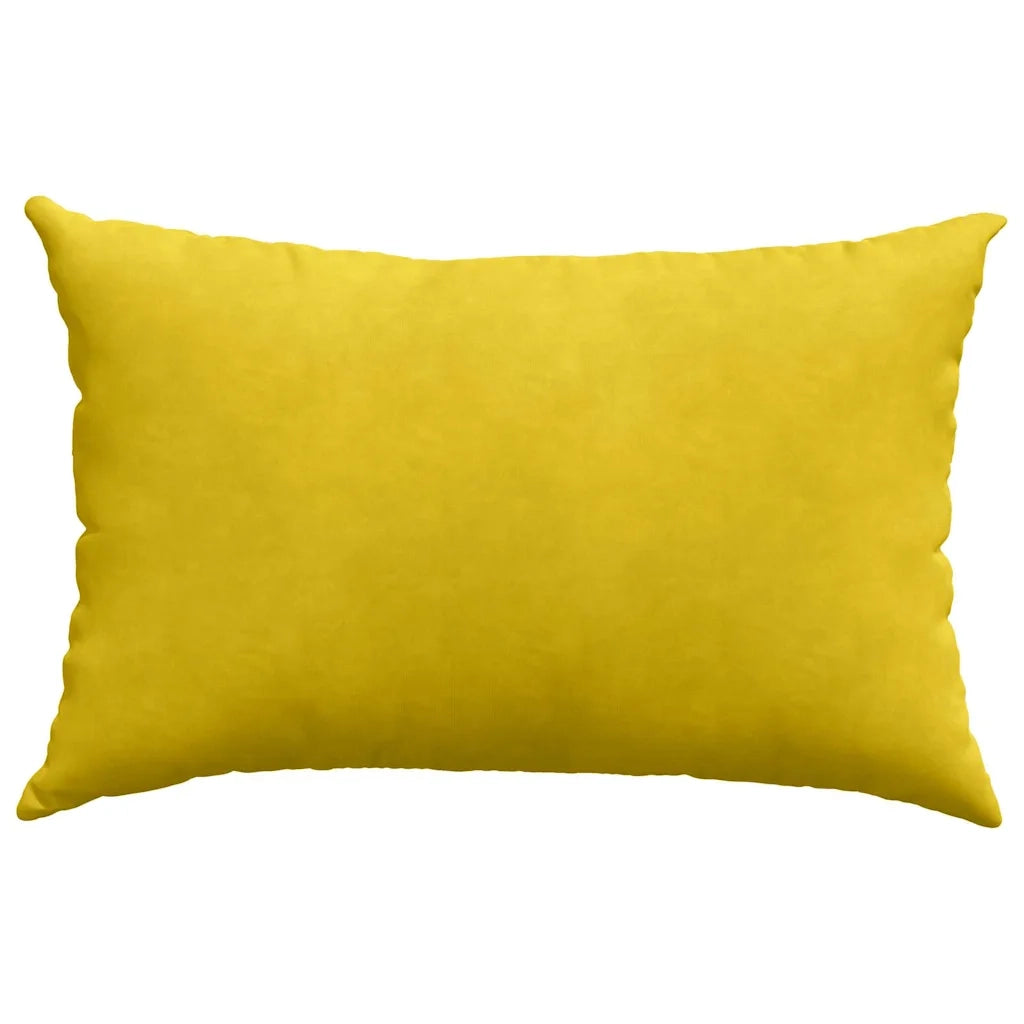 Cuscini da Divano 2 pz | Cuscini per sedie Giallo 60 x 40 cm Tessuto in Cords