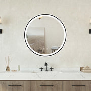 Specchio bagno Tondo Diametro 60cm Retroilluminato Con Led, Antiappannamento + 3 Luci