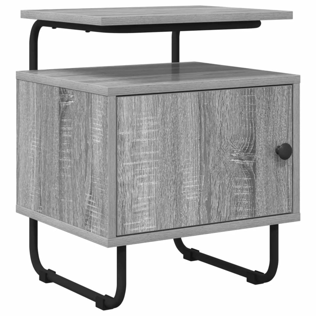 Armadio da Notte 2 pz Sonoma grigio Legno ingegnerizzato 8007642