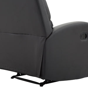 Poltrona Relax Reclinabile con Poggiapiedi in Similpelle Nera