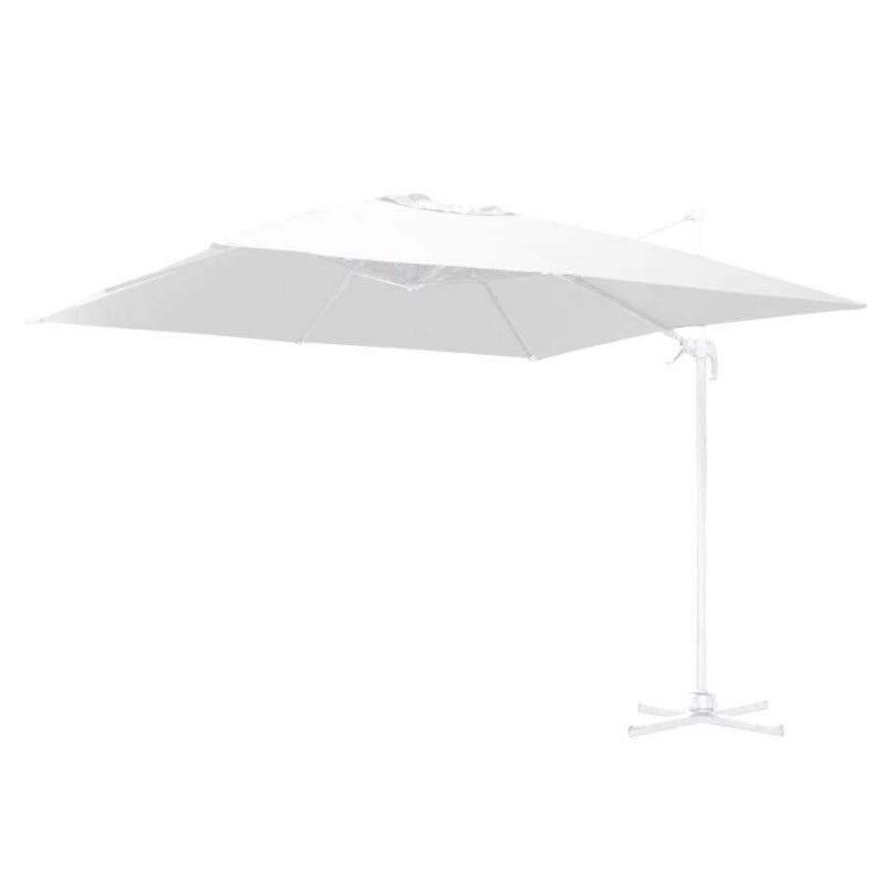 Ombrellone alluminio Montana 3x4h2,80m bianco palo laterale