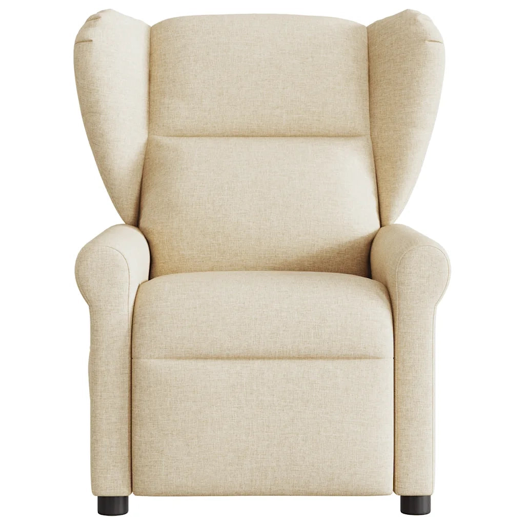 Poltrona Massaggiante Reclinabile Crema in Tessuto 4015674