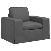 Divano | Divano da soggiorno | Sofa Grigio scuro 103 x 80 x 82 cm Tessuto