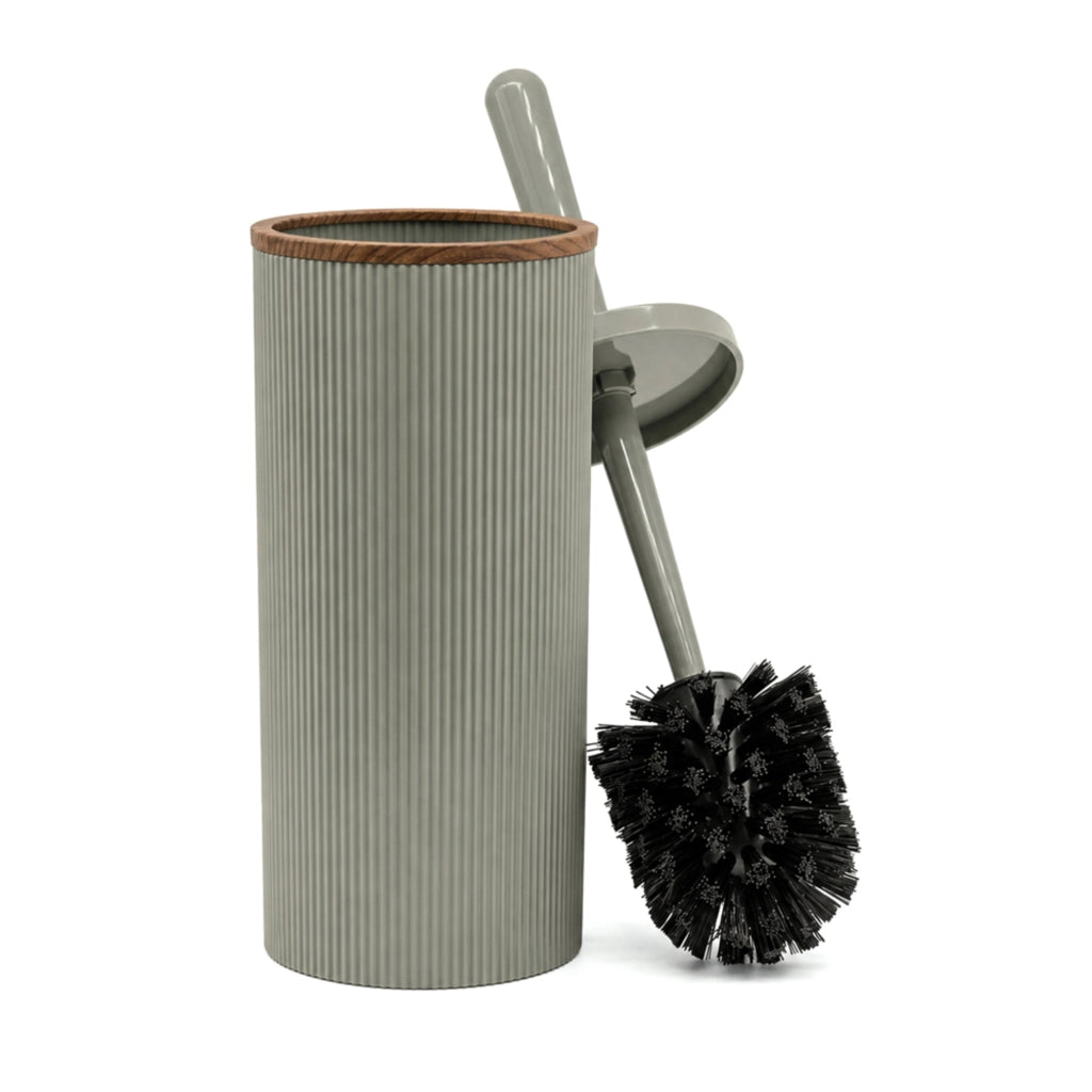 Set accessori bagno con porta scopino e pattumiera 5lt verde salvia Blob