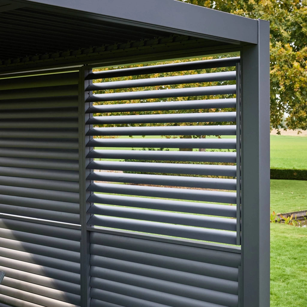 Persiana con lamelle orientabili 1.3m per pergola triomphe, antracite