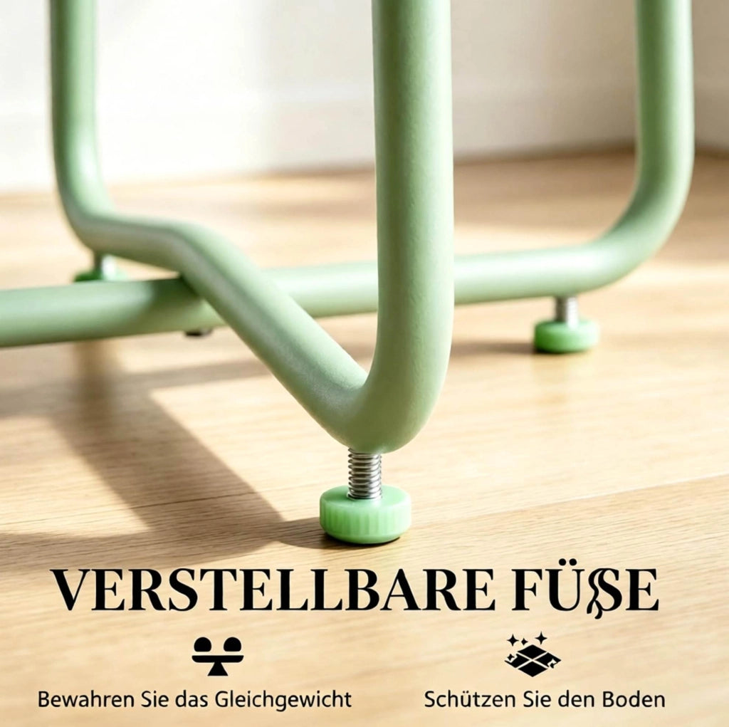 Tavolino da esterno in metallo verde Ø 48 x 51 cm con base a croce