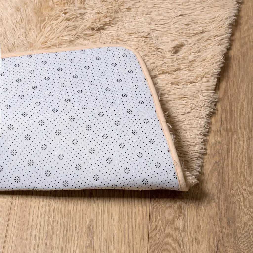 Tappeto Shaggy a Pelo Lungo NAVARRA Beige 60x100 cm poliestere 4102805
