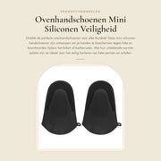 Ovenhandschoenen in Silicone con Isolamento Termico - Antiscivolo - 2 pezzi - Manopole per Cucina con Materiale Duraturo