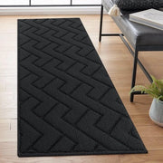 Tappeto anti-slip, 50 x 120 cm, lavabile, con presa per non scivolare, panno per pulizia, tappeto per ingresso, soggiorno, corridoio, ufficio, camera da letto, cucina, grigio scuro