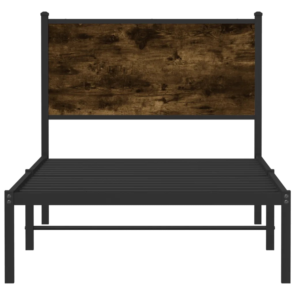 Giroletto senza Materaso in Metallo Rovere Fumo 90x190 cm