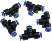 Slanga per connessione rapida 5 pezzi - 3 vie T-connettori - connettore a pressione - connessione per tubi - connessione per tubo da giardino - materiale in plastica