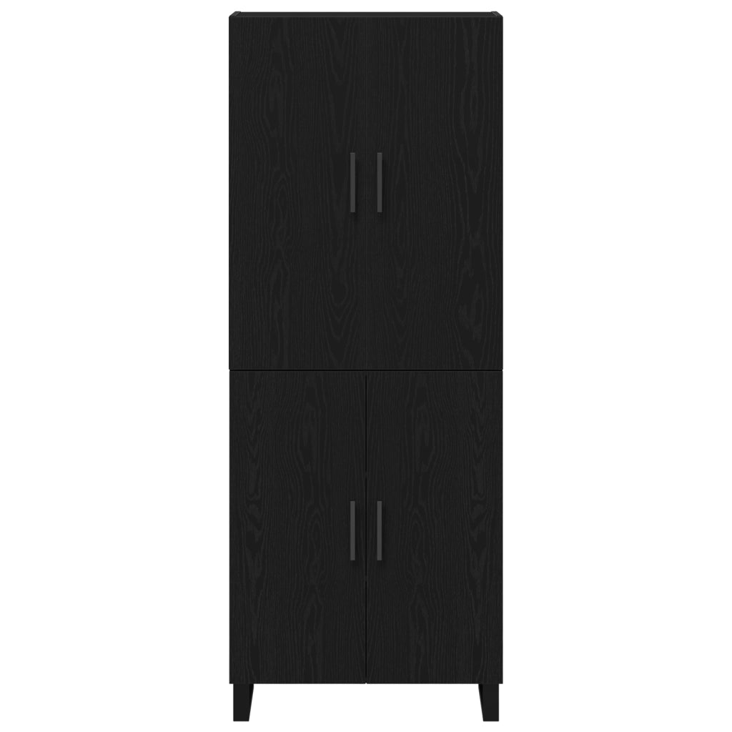 Armadi  2 pcs Nero Rovere 69,5x34x180 cm Legno ingegnerizzato