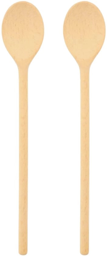 2 x Cucchiari in legno robuste, grandi, 40 cm, cucchiaio in legno ovale per cucinare e cuocere, garantito non frantumabile all'uso normale.
