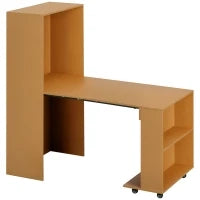Tavolo Pieghevole da Pranzo max 3 Persone, in Truciolato e Acciaio, 75x144x144.5 cm, color Legno