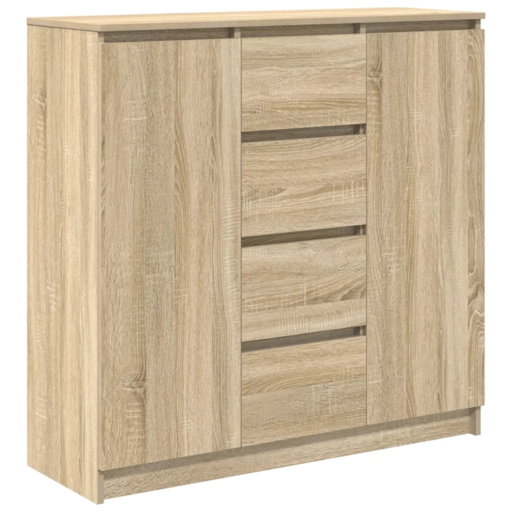 Credenza | Madia | Buffet da pranzo | Armadio da pranzo con Cassetti Rovere Sonoma 100,5x35x98,5 cm Truciolato
