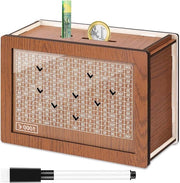 Contenitore di risparmio in legno con contatore - Cassetto di risparmio riutilizzabile con marker - Per bambini e adulti