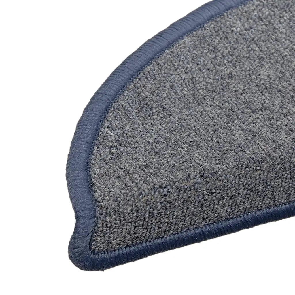 Tappetini per scale 30 pz | Gradini per Scale 56x17x3 cm grigio chiaro e blu semicircolari
