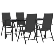 Set da pranzo da giardino in vimini e resina nera da 5 pezzi 02_0014790