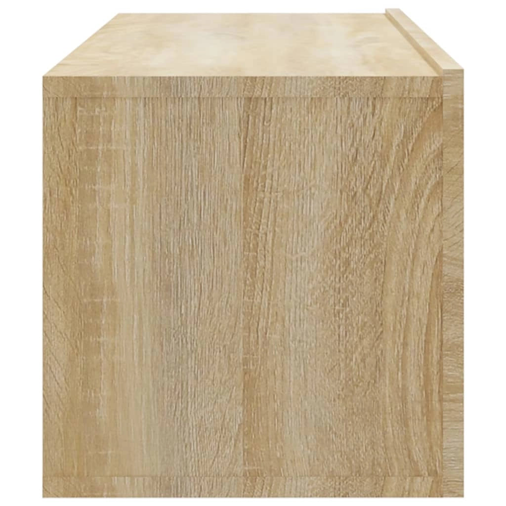 Mobile TV multimediale da parete mensola TV supporto TV sala da pranzo soggiorno camera da letto 4 pezzi rovere Sonoma 100 x 30 x 30 cm marrone 02_0029079