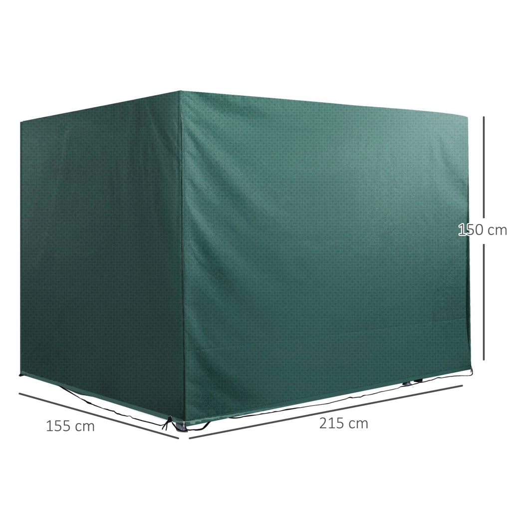 Copertura per Altalena da Giardino ¨C zephmum ¨C Verde 215x155x150 cm