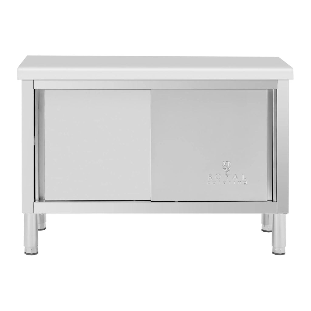 Armadio basso in acciaio inox armadio da lavoro in acciaio inox 120 x 50 cm capacità 330 kg 14_0005009