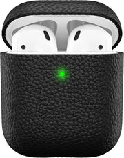 Casotto in pelle per AirPods - Pelle autentica - Nero