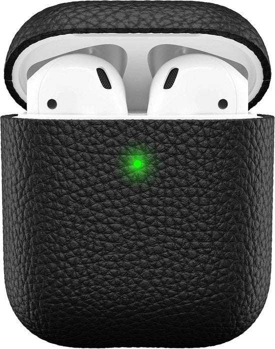 Casotto in pelle per AirPods - Pelle autentica - Nero