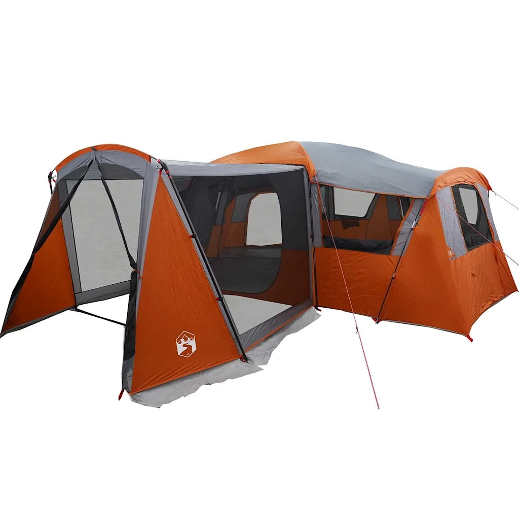 Tenda per Famiglia 20 Persone con tetto Grigio e arancione
