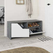 Mobile Portascarpe Berto, Scarpiera 8 Paia, 105x37x47h cm Grigio