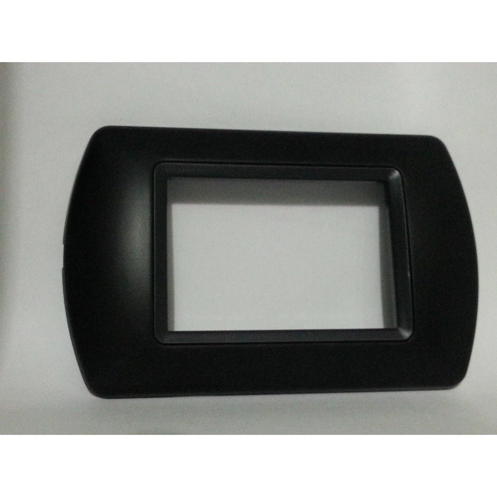 Trade Shop - Placchette Placche In Abs Compatibili Per Serie Living International Placca - Nero -4 Fori     -