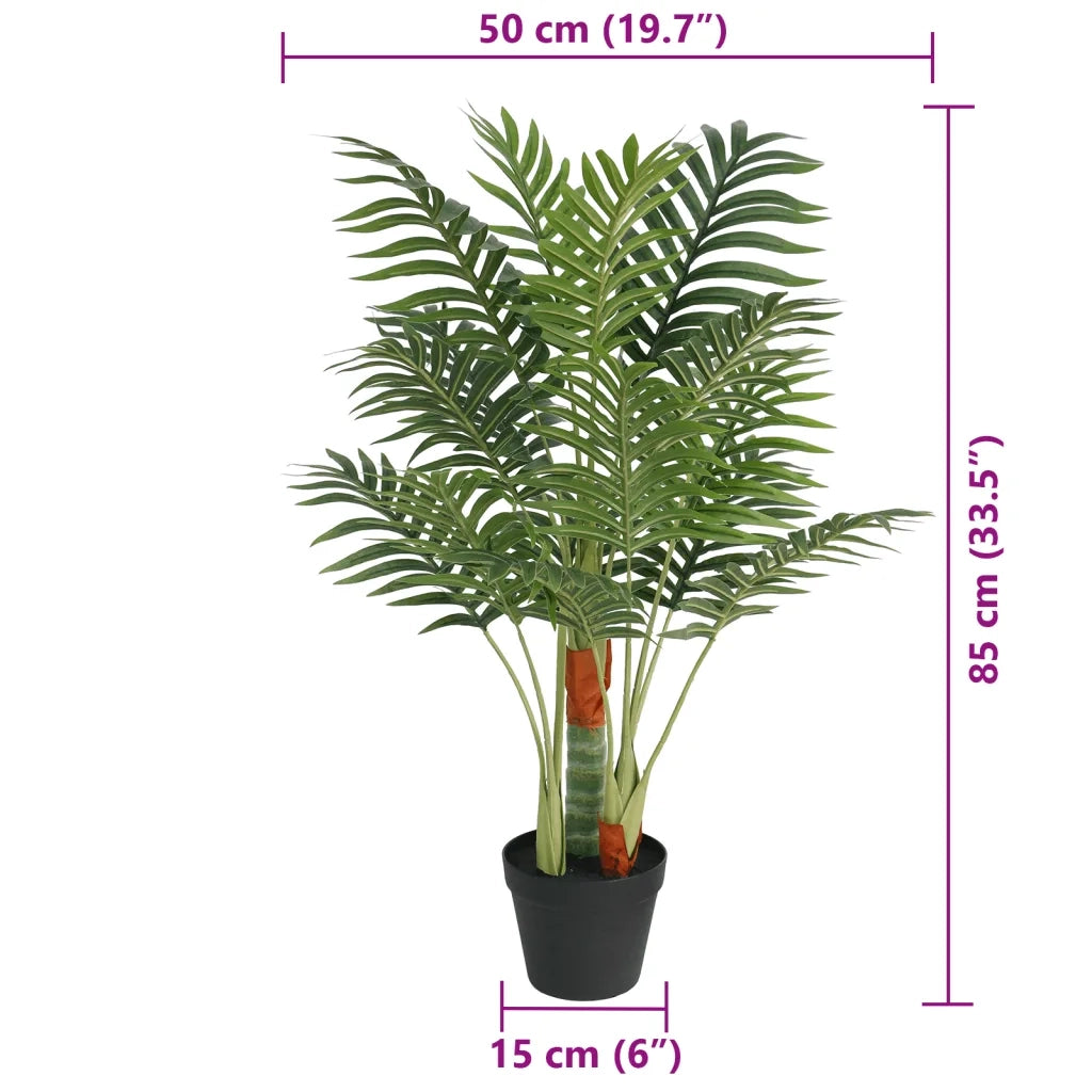 Palma Artificiale con 3 Tronchi Verde 85 cm in PP CFW1908242