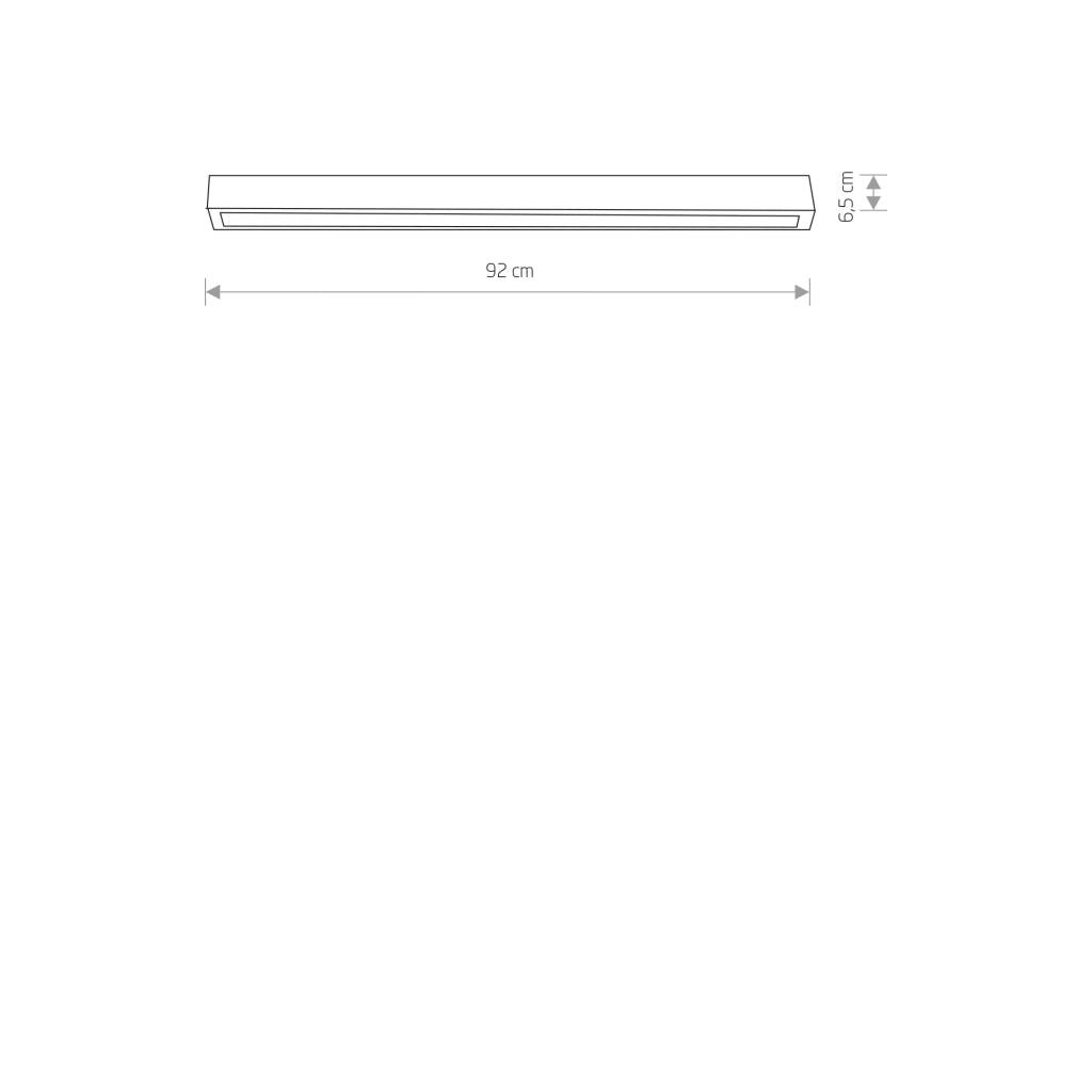 Nowodvorski Straight plafoniera soffitto T8 92cm nero bianco