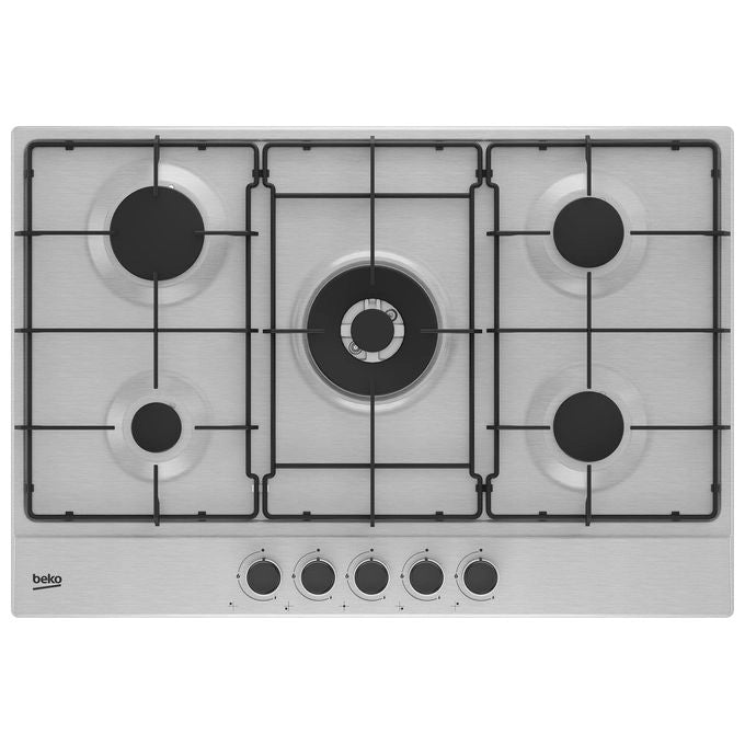 Beko HIAW75223SXE Acciaio inox Da incasso 75 cm Gas 5 Fornello(i)