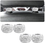Accessori per sedile auto universali - Decorazione interno bling - Decorazione auto - 4 pezzi - Adatto per sedili auto regolabili - Decorazione con pietre strass
