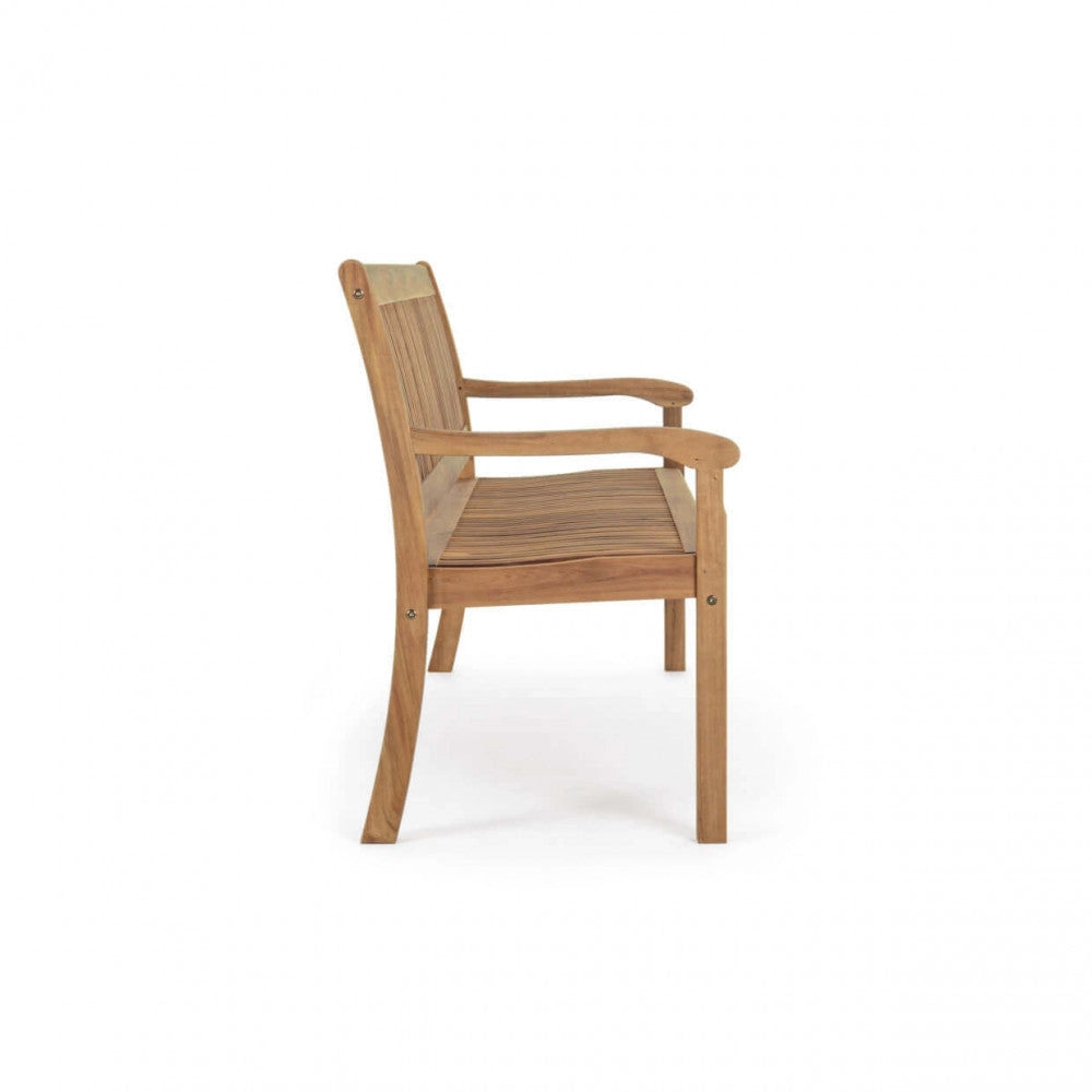 Panca 2 Posti 120x62x88 h cm in Legno Marrone