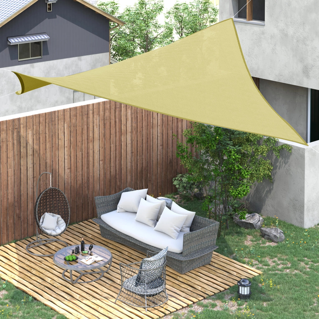 Toldo Vela Rettangolare per Giardino Patio ¨C zephmum ¨C Poliestere Anti-UV 6x4 m Colore Sabbia