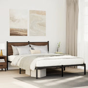 Giroletto senza Materaso in Metallo Rovere Marrone 150x200 cm 4007767