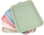 Piatto di servizio 36,5 x 26,5 cm - Reclinabile - Plastico - 5 pezzi - Duraturo - Antiscivolo - Ideale per feste