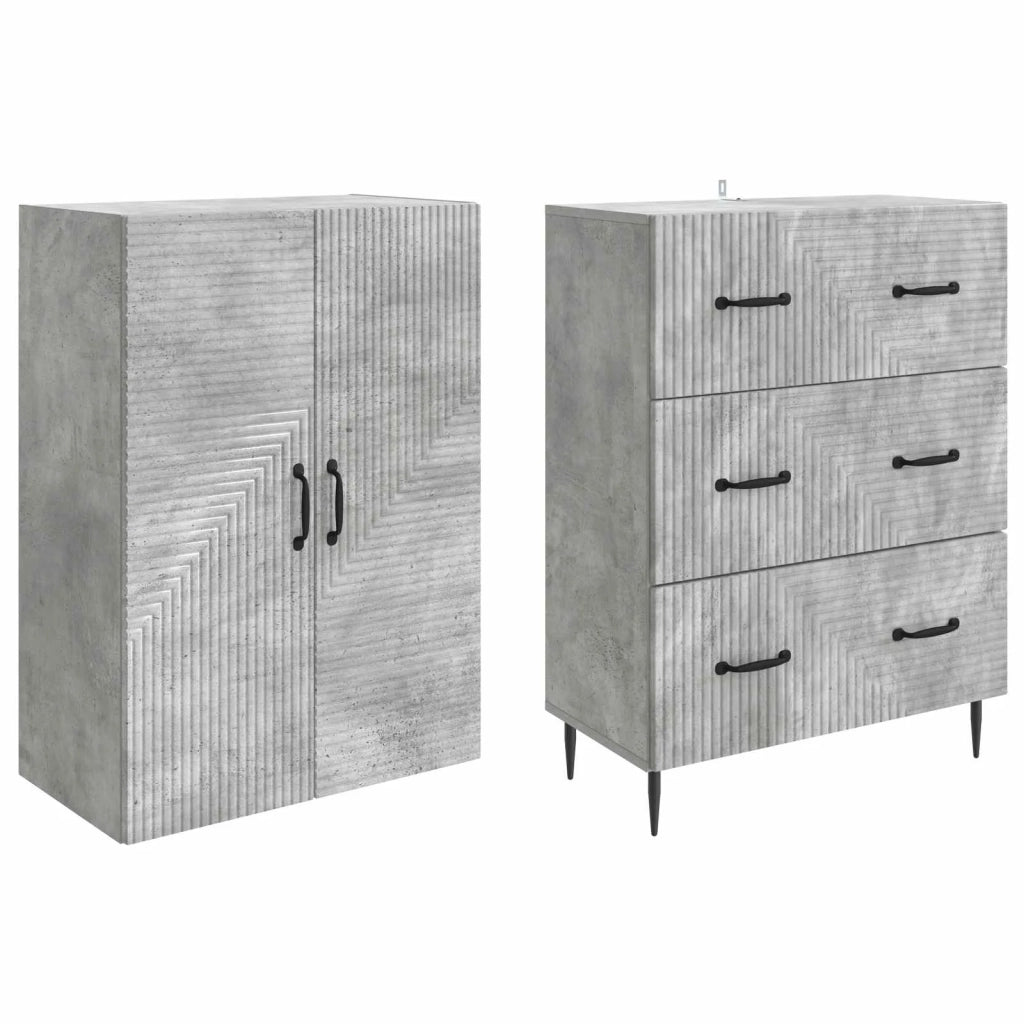 Set di armadi 2 pcs Grigio Cemento 66 x 34,5 x 90 cm 3416640
