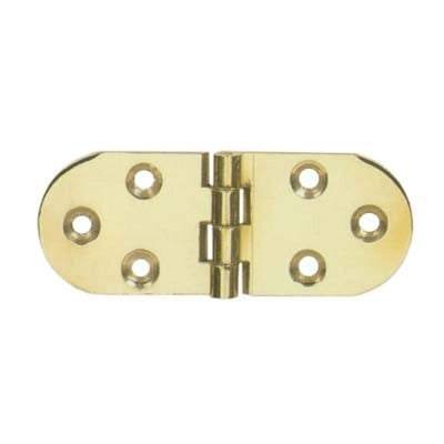 CERNIERA A BISCOTTO - OTTONE LUCIDO MM 80X30- 6 pezzi
