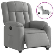 Poltrona | Sedia Relax Elettrica Reclinabile Grigio Chiaro in Tessuto