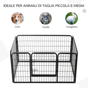 Easycomfort Recinto per cuccioli, Recinzione per animali, 125x80x70