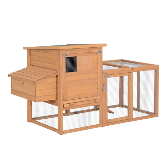 EASYCOMFORT  Pollaio da giardino Gabbia per Galline da Esterno con Zona di Corsa e Nido in Legno